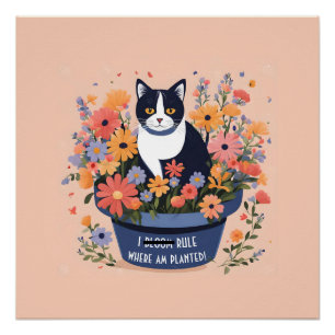 Poster Citation Inspirationnelle de chat amusant