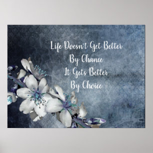 Poster Citation Inspirationnelle et Motivationnelle Blanc