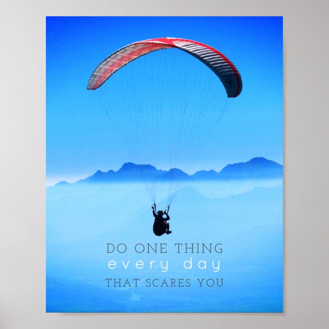 Poster Citation Inspirationnelle Faire Une Chose Parapent (Devant)