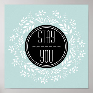 Poster Citation Inspirationnelle Fille Monnaie Bleue Flor
