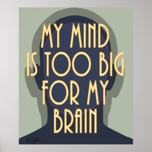 Poster Citation Inspirationnelle Mon esprit trop grand po