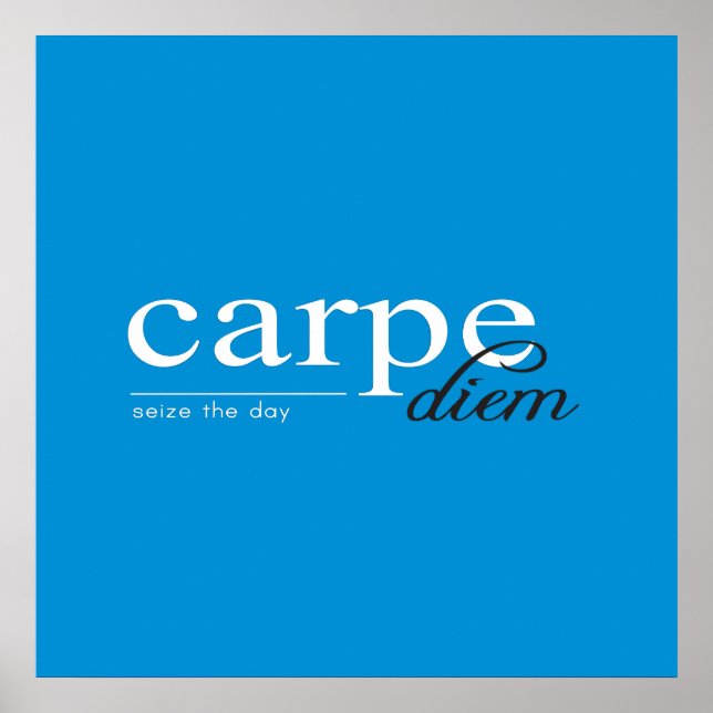 Poster Citation Inspirationnelle Motivationnelle Bleue (Devant)
