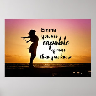 Poster Citation Inspirationnelle Nom personnalisé Capable