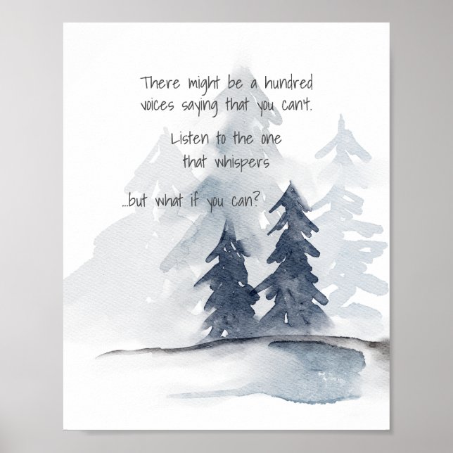 Poster Citation Inspirationnelle Que faire si vous pouvez (Devant)