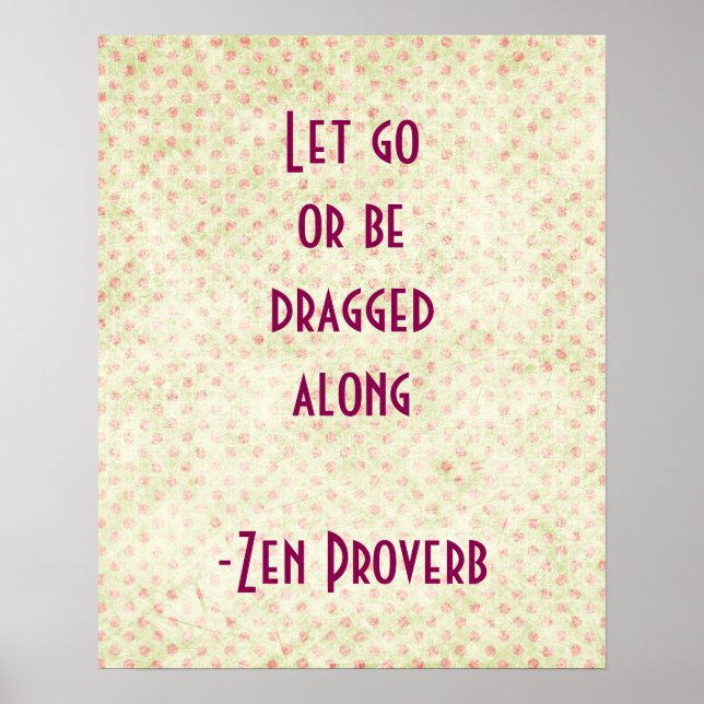 Poster Citation Inspirationnelle Zen Proverb (Devant)