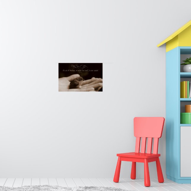 Poster Citation inspirée de Aesop "Acte de générosité" (Pépinière 1)