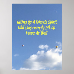 Poster Citation inspirée sur le ballon à air chaud de