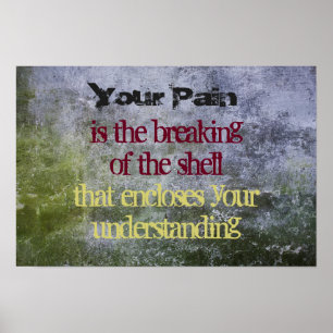 Poster Citation inspirée sur une texture de pierre ancien