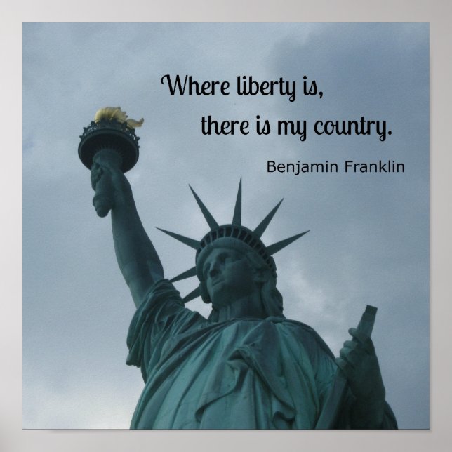 Poster Citation : Là où est la liberté, il y a mon pays. (Devant)