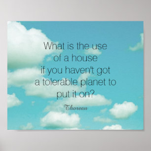 Poster citation littéraire de Thoreau sur la nature