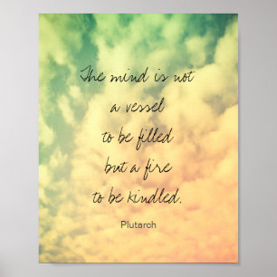 Poster citation littéraire inspirante de Plutarch word ar