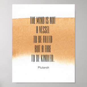 Poster citation littéraire inspirante de Plutarch word ar
