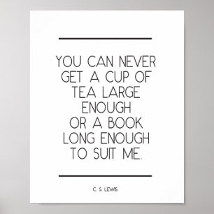 Poster Citation Lover de C S Lewis Imprimer
