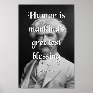 Poster Citation Mark Twain, Humour