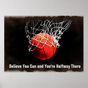 Poster Citation Motivante Basketball