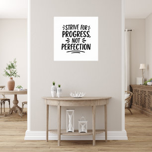 Poster Citation motivante noir blanc 