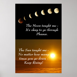 Poster Citation Motivation inspirée spirituelle de la lun