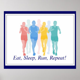 Poster Citation Motivational Runner Run Répéter
