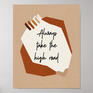 Poster Citation Motivationnel Abstrait Moderne Bohème