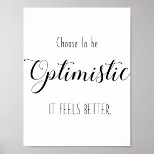 Poster Citation motivationnelle - Choisissez d'être optim
