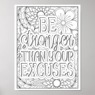 Poster Citation motivationnelle Coloration adulte