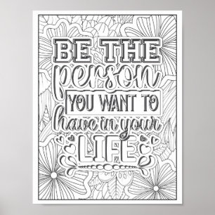 Poster Citation motivationnelle Coloration adulte