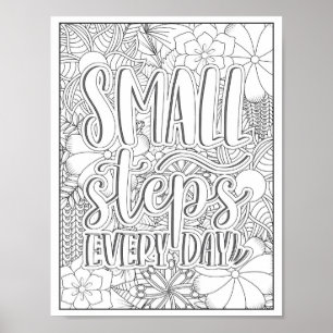 Poster Citation motivationnelle Coloration adulte