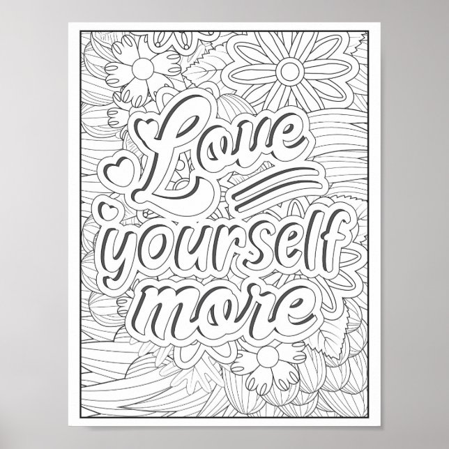 Poster Citation motivationnelle Coloration adulte (Devant)