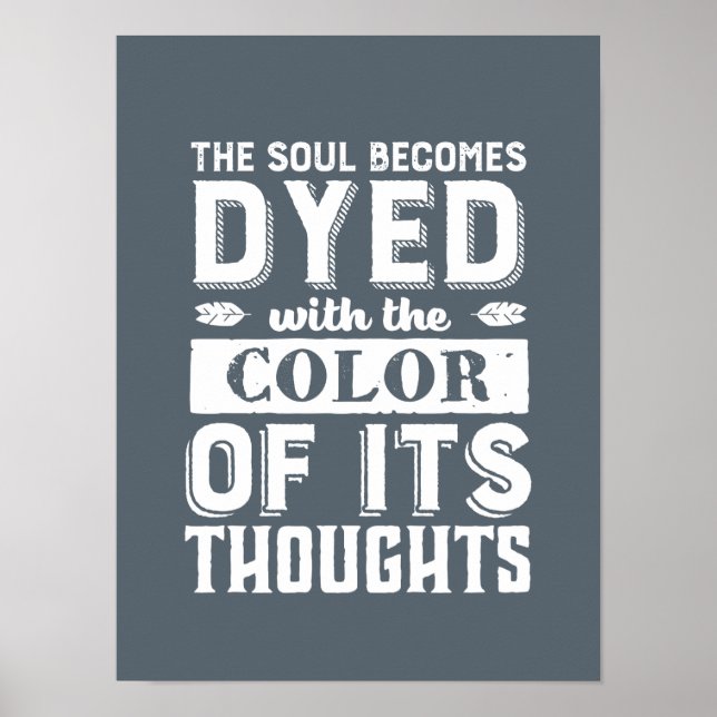 Poster Citation Motivationnelle Couleur de votre belle âm (Devant)