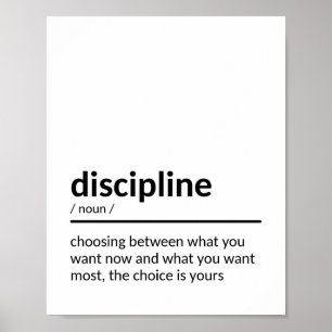Poster Citation motivationnelle de la discipline