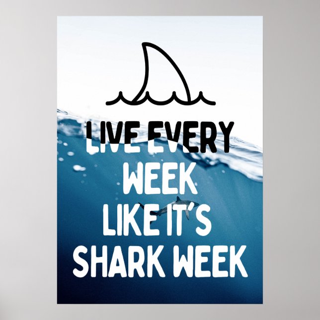 Poster Citation Motivationnelle de la Semaine du requin (Devant)