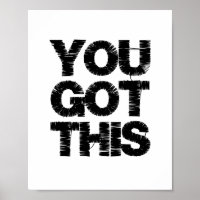 Citation Motivationnelle en noir et blanc Vous ave