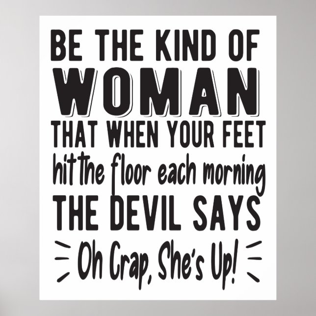 Poster Citation Motivationnelle Forte Femme Autonomisée F (Devant)