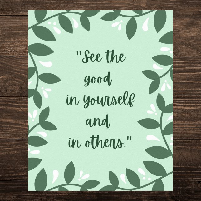 Poster Citation Motivationnelle inspirée par la nature (Créateur téléchargé)