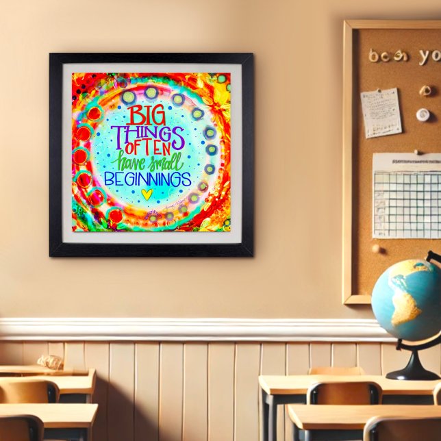 Poster Citation Motivationnelle moderne colorée Inspirian (Créateur téléchargé)