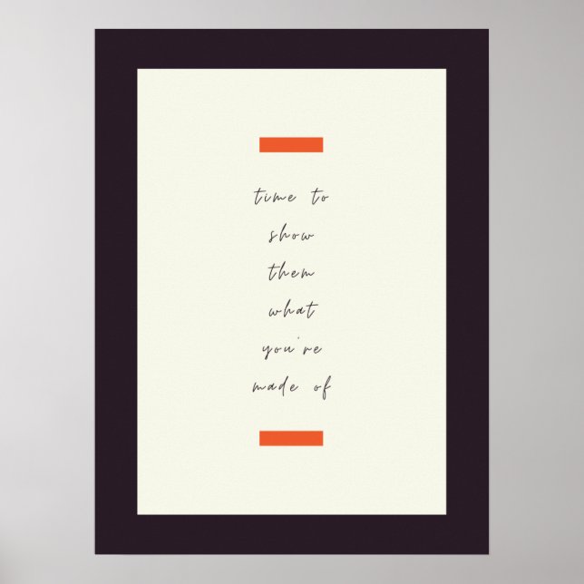 Poster Citation motivationnelle/motivationnelle (Devant)