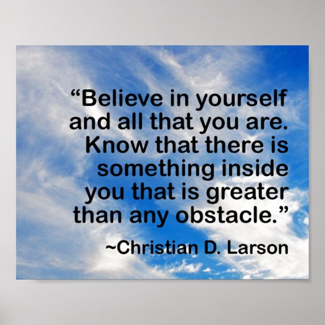 Poster Citation Motivationnelle Ne Cessez Jamais Croire e (Devant)
