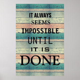 Poster Citation Motivationnelle Possibilité Bois Abstrait