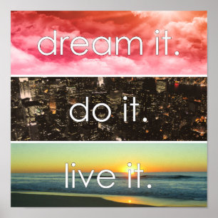 Poster Citation Motivationnelle Rêvez Le Faites Le Vivez