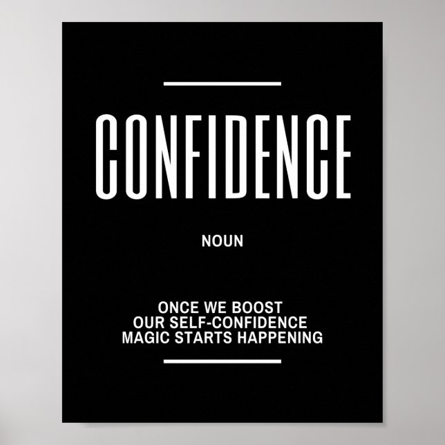 Poster Citation Motivationnelle Sur La Confiance (Devant)
