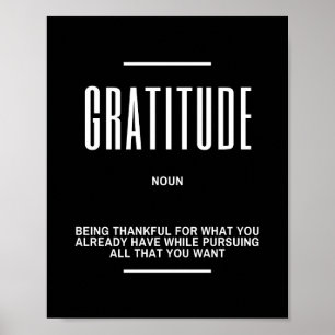 Poster Citation Motivationnelle Sur La Gratitude