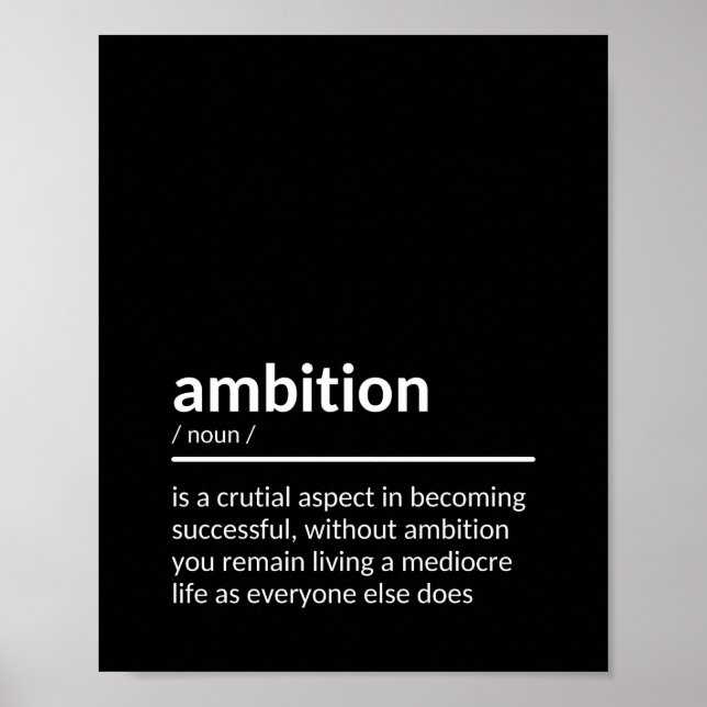 Poster Citation motivationnelle sur le pouvoir de l'ambit (Devant)
