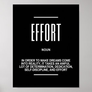 Poster Citation Motivationnelle Sur Les Efforts
