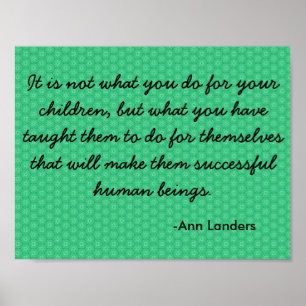 Poster Citation motivationnelle sur les enfants et la par