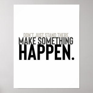 Poster citation motivationnelle Typographie ne restez pas