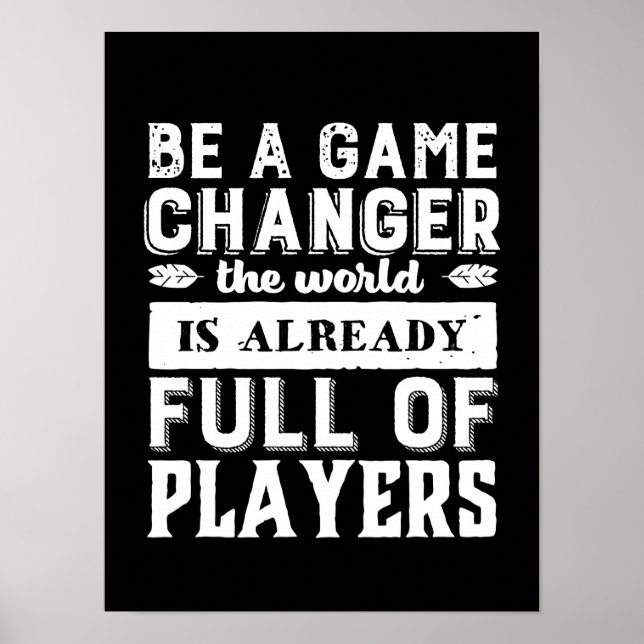Poster Citation Motivationnelle vintage Soyez Un Changeur (Devant)