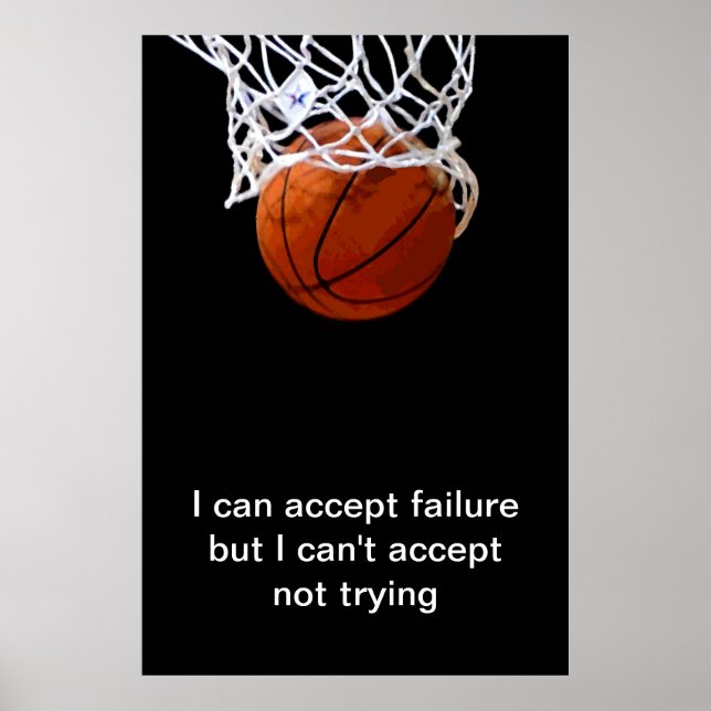 Poster Citation Motivative Sports Basketball Imprimer (Devant)