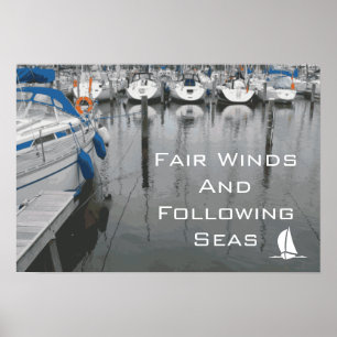 Poster Citation nautique des vents et des mers suivantes