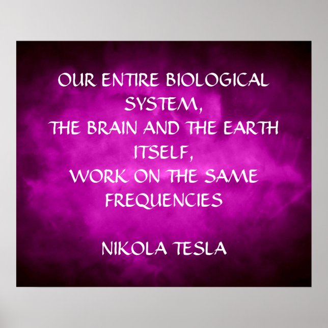 POSTER CITATION NIKOLA TESLA - MEMES FREQUENCES - (Devant)