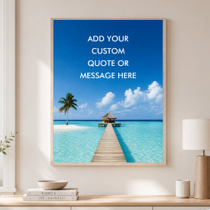 Poster Citation Personnalisée – Paradis Tropical de la Pl